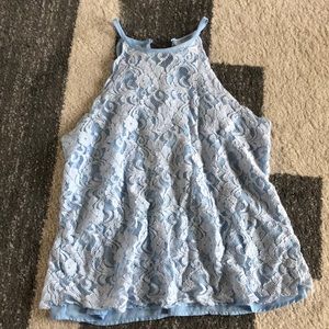 Light Blue Lacey Tank Top